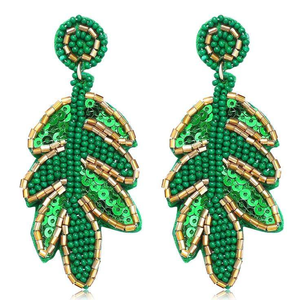 Clásico Unisex Mandarina Negro Huggie Perla Diamante Estilo religioso Número Planta Patrón Boda por glowin fashion - Product Image 6