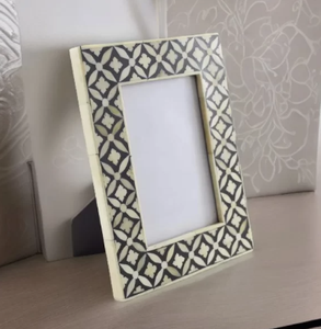 Cadre photo classique en incrustation d'os avec incrustation de résine d'os Taille de personnalisation en bois rectangulaire pour l'affichage de photos - Product Image 6