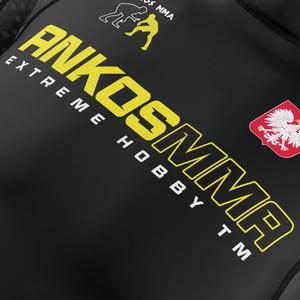 Rashguard respirant à manches courtes pour homme, noir et jaune, avec protection UPF50, séchage rapide, caractéristiques écologiques - Product Image 5