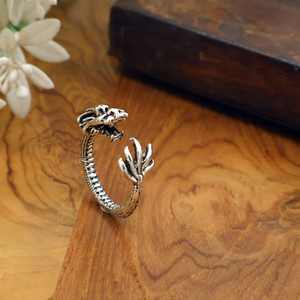 Anillo Abierto Vintage de Dragón de Latón Ajustable con Garra de Dragón para Hombre, Joyería Gótica Punk de Animales al por Mayor - Product Image 2