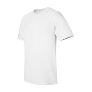 Camiseta de hombre de alta calidad 180 gramos Spandex/Nylon tejido cuello en V Regular Fit Hip Hop sólido Casual ropa media manga negro - Product Image 3