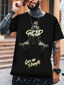 Heavyweight Men T Shirt Print 100% Cotton Blank Sports Gym Wear Cotton Oversized Printed Sublimation <b>Tshirt</b> - Product Image 2