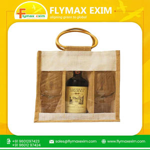 Stylish Eco-Friendly Jute Wine <b>Bottle</b> <b>Bag</b> with Handle Best Price Promotional <b>Gift</b> - Product Image 5