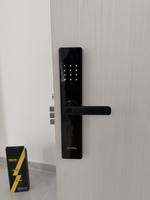 Cerradura Electrónica de Seguridad para Puerta Orbita con Entrada sin Llave, Teclado de Huellas Dactilares, Código PIN Digital Táctil, Fácil Instalación