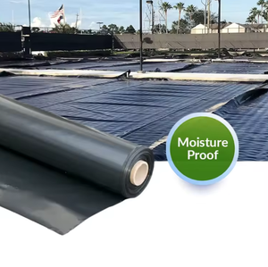 Film plastique de construction transparent PE PP toutes couleurs, haute résistance, 10' x 100', 6 mil, rouleau de bâche polyéthylène - Product Image 1