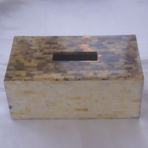 tissue box paper <b>art</b> inlay SEASHELL JEWELRY Tissue paper Box Motive <b>mosaic</b> <b>art</b> inlay box Size 240x135x100mm - Product Image 3