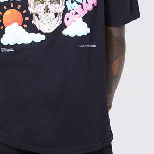 T-shirts personnalisés OEM/ODM pour hommes T-shirt 100% coton coupe ample T-shirt de haute qualité pour hommes T-shirts GSM organiques et lourds - Product Image 6