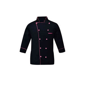 100% tela de algodón manga personalizada Unisex impresión personalizada Hotel cocina restaurante uniforme Chef abrigo - Product Image 2