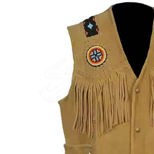 Gilet en cuir de cow-boy personnalisé en gros Design décontracté à la mode avec qualité respirante Prix bon marché Fabriqué au Pakistan - Product Image 4