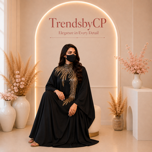 Robe longue de soirée modeste en satin noir, style jalabiya abaya, ornée de sequins, à manches longues, col montant, taille naturelle, pour événements formels - Product Image 5
