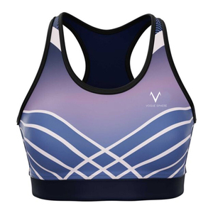 Sujetador de LICRA/poliéster con diseño de logotipo personalizado hecho en fábrica, sujetador de Yoga superior para mujer, ropa de Yoga de talla grande, sujetador personalizado - Product Image 1