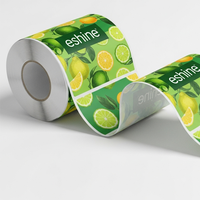 Rouleau d'autocollants brillants imperméables personnalisés pour la promotion des produits alimentaires, emballage de suppléments nutritionnels, adhésif vinyle