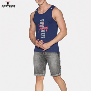 Transpirable Cómodo Logotipo personalizado Slim Fit Deportes Fitness Gimnasio Entrenamiento muscular Fitness Chaleco Camiseta sin mangas para hombres - Product Image 4