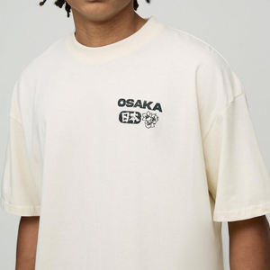 Summer Wear Custom Made Men Oversize Extended Neck Blossom Floral Osaka Graphic T-Shirt Oversized 100% Cotton Heavy Weight Shirt - Product Image 2