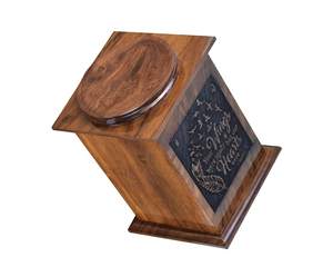 Wooden <b>Urn</b> Box Fractal Burning Adult Cremation <b>Urns</b> With Lid Funeral for Human <b>Ashes</b> <b>Pet</b> Keepsake <b>Urn</b> - Product Image 2