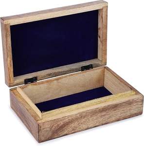 Customizable Compact Wooden Jewelry <b>Box</b> with Inner Storage Sections for Dressing Table and <b>Wardrobe</b> Use at Wholesale Price India - Product Image 3