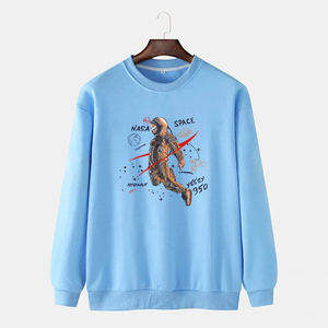 Sudadera Amarilla de Cuello Redondo para Hombre, Estampado de Astronauta Espacial de la NASA, Sudadera Informal de Corte Regular, 100% Algodón Tejido, Ropa de Otoño - Product Image 4