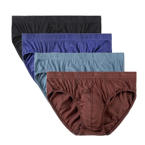 Lot de 4 boxers classiques pour hommes en polyester/coton, imprimés avec un logo personnalisé, taille XL-5XL, respirants - Product Image 6