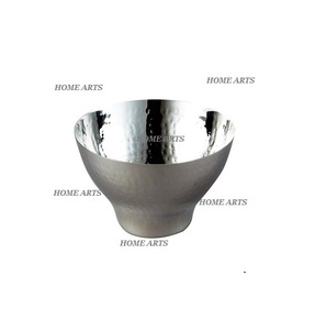 Bol décoratif en aluminium martelé, couleur argent et noir, pour servir des dattes, des desserts, best-seller - Product Image 3