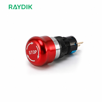 Interrupteur à bouton-poussoir en acier inoxydable, étanche IP68, avec éclairage LED RGB personnalisé en forme de dôme