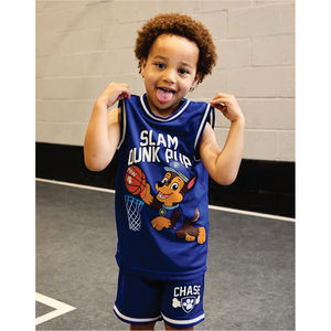 Gilet de basket-ball sans manches pour enfants avec short de basket-ball en maille tissu respirant à séchage rapide uniformes de basket-ball Bsci - Product Image 5