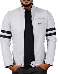 Veste en cuir décontractée de créateur de logo personnalisé pour hommes vente en gros de vestes vierges de grande taille pour hommes - Product Image 1