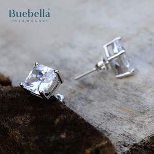 Offre Spéciale BUEBELLA JEWELS 925 Sterling Silver Lab Grown Diamond 18mm Radiant Cut Stud Boucle d'oreille Style Hip Hop pour hommes - Product Image 5