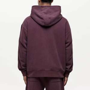 ออกแบบโลโก้เอง เสื้อฮู้ดดี้ผู้ชาย ผ้าฝ้าย 100% บุขนกำมะหยี่ ทรงโอเวอร์ไซส์ หนานุ่ม ปักลาย - Product Image 2