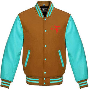 OEM Logo <b>Men's</b> Varsity <b>Jacket</b>-High Quality Knitted Embroidery Patchwork <b>Thermal</b> Casual Baseball Leather Sleeves <b>Jackets</b> - Product Image 6