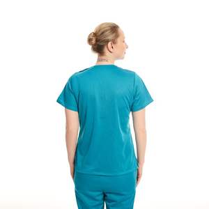 Uniforme Médico Unisex de Manga Corta, 100% Algodón de Primera Calidad, Ecológico, Cuello Alto, Color Sólido, para Uso Hospitalario - Product Image 4