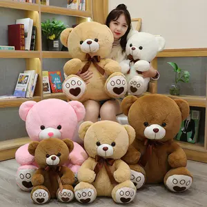35-65cm lucu Klasik Teddy Bear mainan mewah Kawaii dasi kupu-kupu beruang Plushie bantal boneka lembut untuk anak-anak perempuan kekasih hadiah