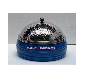 Casseroles de service en métal, bois, acier inoxydable, chauffe-aliments, marmite de service artisanal, ensembles d'ustensiles de cuisine du qatar du golfe - Product Image 1