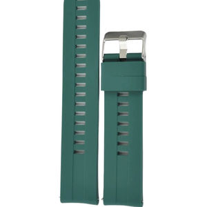 Bracelet de montre sport unisexe JD467, résistant à l'eau, en silicone souple vert, léger, durable, boucle en acier inoxydable 20-22 mm - Product Image 1