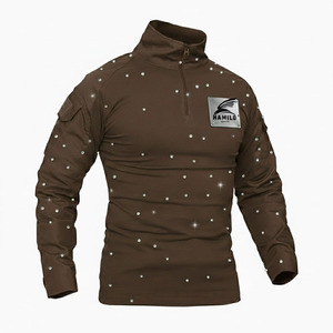 OEM Service Custom <b>Logo</b> Long Sleeve Gym Compression Shirt 100% Cotton Solid Pattern - Product Image 5