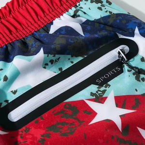 กางเกงว่ายน้ำชายหาดเอวสูงของผู้ชายกางเกงขาสั้นระบายอากาศได้ดีมีเอวยางยืดพิมพ์ลาย - Product Image 5