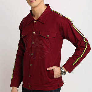 Prix bas de haute qualité logo personnalisé imprimé hommes veste en jean grande taille veste en jean personnalisé pour hommes - Product Image 3