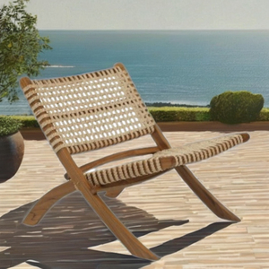 Chaise longue Xavir en rotin, mobilier d'extérieur confortable, impression couleur intégrale, pour villa, hôtel, appartement, design asiatique moderne - Product Image 5