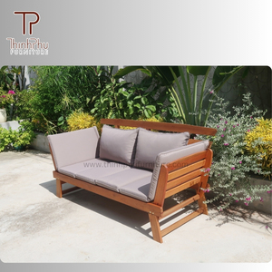 เตียงนอนกลางแจ้งไม้เนื้อแข็งอะคาเซียทันสมัย ทนทาน สะดวกสบาย เหมาะสำหรับสวนสาธารณะ ห้างสรรพสินค้า โรงแรม และวิลล่า - เฟอร์นิเจอร์ธินห์ฟู - Product Image 4