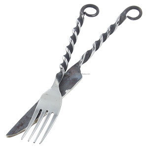 Hand Forged Vintage Twisted Knife and <b>Fork</b> Cutlery Set at LOW PRICE - Product Image 5