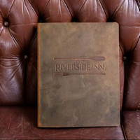 Restaurant En Cuir A4 Menu Titulaire Couverture Hôtel Magasins Bar À Vin Menu Livre Couverture Avec Pages Intérieures LMC-0062