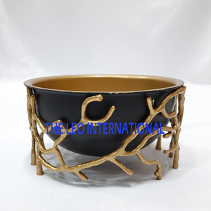 Interior esmalte Color plata redondo hogar decorativo cuenco aluminio Metal superior árbol rama dorado nórdico alta calidad gratis - Product Image 4