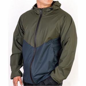 Veste imperméable coupe-vent à capuche et col montant pour homme, style décontracté et urbain - Product Image 6