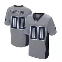 Maillot de football américain personnalisable en gros, 100 % polyester respirant, antibactérien, impression par sublimation personnalisée, anti-UV