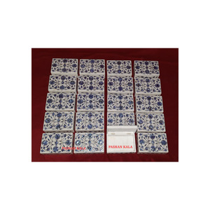 Haute brillance finition fine nacre bleue naturelle incrustation boîte à bijoux quantité en vrac meilleure qualité de marbre produit fait à la main - Product Image 1