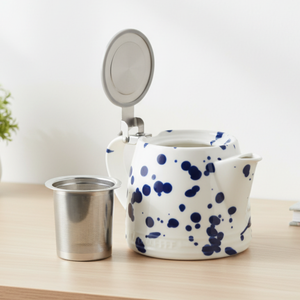 Théière en porcelaine durable de qualité supérieure 3460998-0.55, design nordique, 550 ml, avec filtre en acier inoxydable - Product Image 5