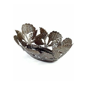 Cuenco para servir de aluminio plateado y dorado con cuenco decorativo de primera calidad para accesorios de mesa - Product Image 6