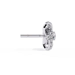 Pendientes Geométricos de Oro Rosa de 18K con Diamante Cultivado en Laboratorio para Boda y Compromiso - Product Image 6