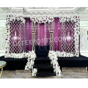 Arcos de metal de boda de moda a precios asequibles Paneles de arcos de metal exclusivos para eventos Arcos de metal dorado para escenario de boda - Product Image 1