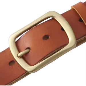 Cinturón de Cuero Vacuno de Primera Calidad para Hombre, con Hebilla de Acero de Cierre Automático de Una Sola Punta, Longitud de 105-125 cm, Venta al por Mayor - Product Image 2