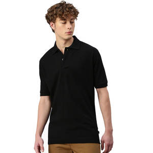 Polos de moda para hombre, camisetas de golf ajustadas con cuello ligero informal de manga corta, camisetas rojas - Product Image 3